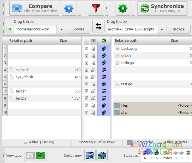 FreeFileSync：在 Ubuntu 中对比及同步文件