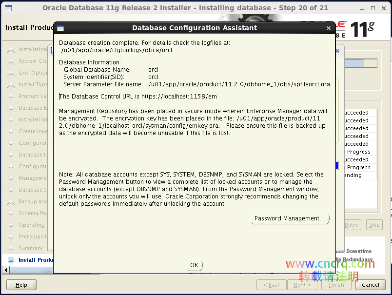 在 Cenntos6.8 下安装 Oracle11g-图片20