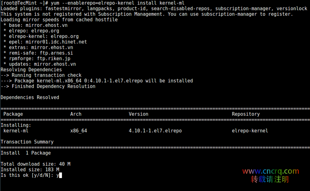 如何在 CentOS 7 中安装或升级最新的内核