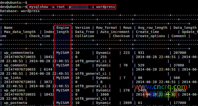 Linux上检查MySQL数据表的存储引擎类型三板斧-图片3