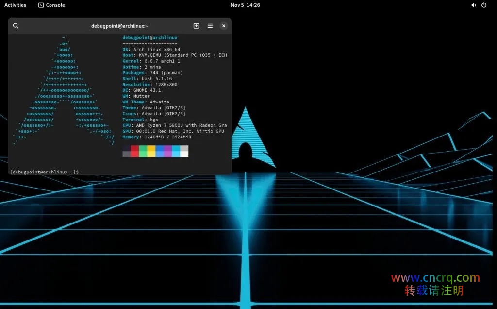 在 Arch Linux 中安装 GNOME 桌面所需步骤介绍-图片13