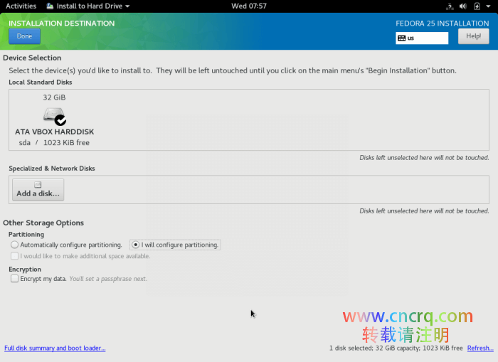 Fedora 25 Workstation 安装指南