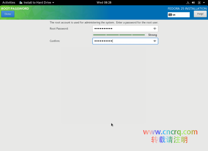 Fedora 25 Workstation 安装指南