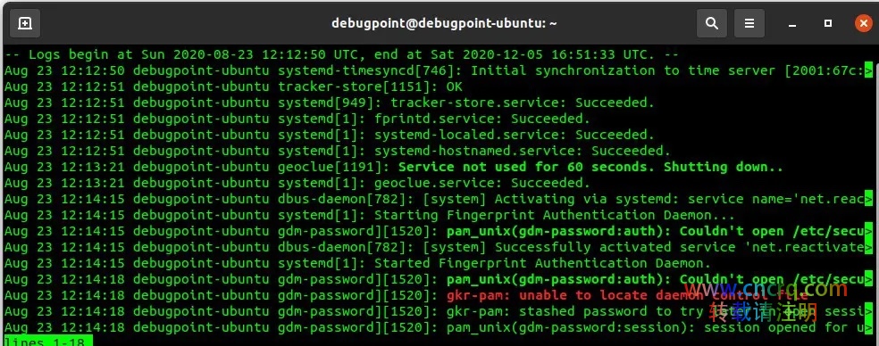 systemd 的 journalctl 工具及其各种命令的基础知识介绍-图片3