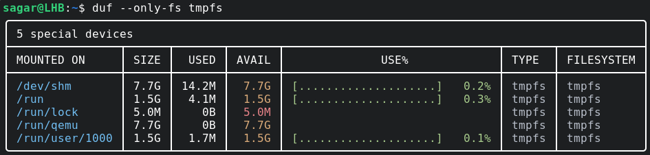 如何在 Linux 中安装和使用 duf 命令-图片5