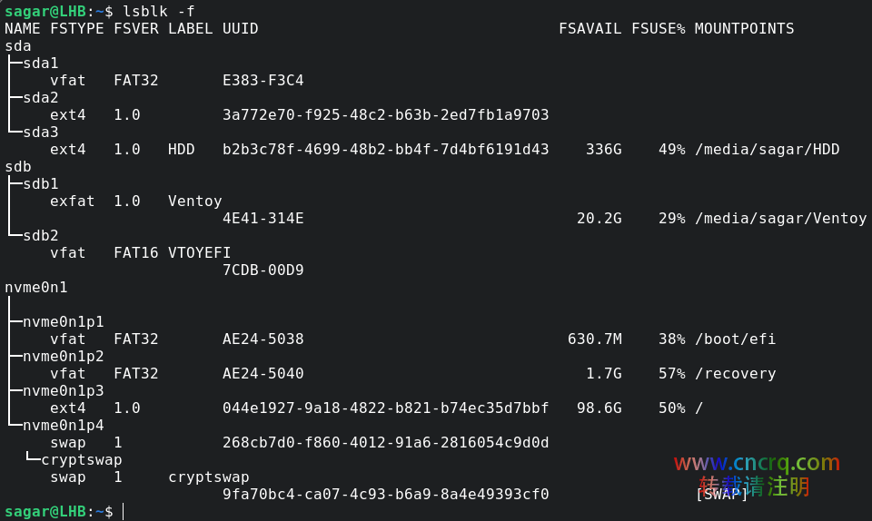 Linux 中如何获取磁盘分区的 UUID？-图片4